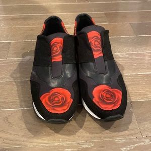 Dkny Shoes | Dkny Black Rose Fashion Sneakers Women